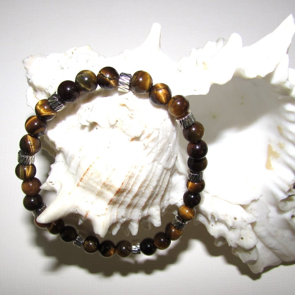 Natural Tiger's Eye Gemstone Bracelet